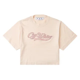 Off-White - kurzes T-Shirt für Damen (Pink)