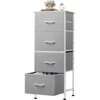 WLIVE Kommode Kommodenschrank, Sideboard mit 4/5 Schubladen, 40/120×30×98 cm, Metallrahmen, verstellbare Füße für Schlafzimmer/Flur