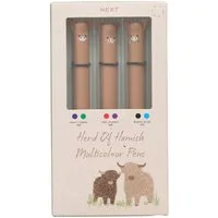 Next Kugelschreiber 3er-Set Stifte mit Hochlandrind Hamish