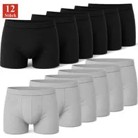EloModa Boxershorts Boxershorts Herren Retroshorts Unterwäsche Unterhosen Baumwolle, Gr. (12-St)