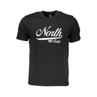 North Sails Schwarzes Baumwoll-Herren-T-Shirt