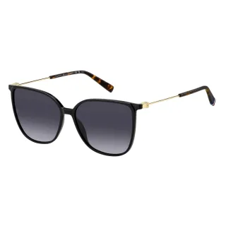 Tommy Hilfiger - Rund-Sonnenbrille (Schwarz)