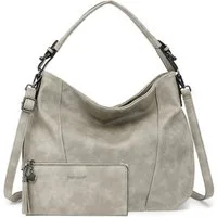 TAN.TOMI Handtasche 2-Tlg Damen Shopper - Set Vegan Handtasche Schultertasche, Mit abnehmbarem Schultergurt für Einkauf Büro Reise Schule