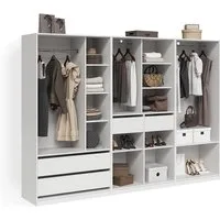 Livinity® Kleiderschrank Trento, Weiß, 3er Set (3-St)
