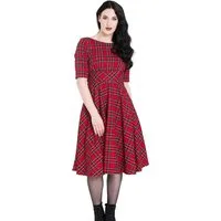 Hell Bunny A-Linien-Kleid Irvine 50s Dress Vintage Retro Tartan Muster Kariert