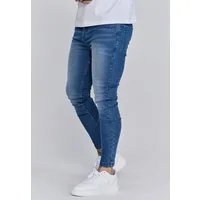 Siksilk Skinny-fit-Jeans SikSilk Herren Gewaschene Blaue Skinny Jeans
