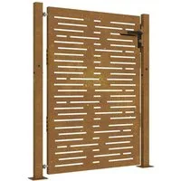 vidaXL Gartentor Gartentor 100x150 cm Cortenstahl Quadratisches Design