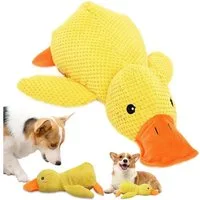 OKWISH Tierkuscheltier Ente Hundespielzeug Plüsch Anti-Stress Spielzeug für Hunde, Plüsch-Kauspielzeug Klingendes Quietschendes Süße Spielzeugente (1-tlg) Geeignet für kleine und große Hunderassen