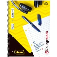 Idena Collegeblock Idena 10391 - Collegeblock, DIN A4, 80 Blatt, 70 g/m², liniert, geloch