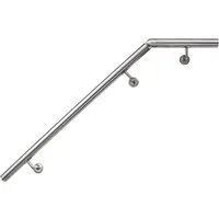 V2Aox Handlauf Handlauf aus Edelstahl mit Winkel 100 cm Gelenkverbinder Geländer