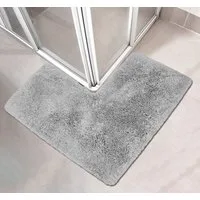 OTTO home Badematte Sanremo Standard, Badvorleger, Badezimmer Teppich, sehr weich, Höhe 30 mm, rutschhemmend beschichtet, schnell trocknend, fußbodenheizungsgeeignet, Polyester, rechteckig, L-Form, Badteppich, unifarben, rechteckig, rund & als 3-tlg.
