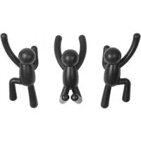 Umbra Garderobenhaken Garderobenhaken Buddy 3er Set schwarz