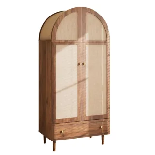 Flieks Kleiderschrank, Natur, Holzwerkstoff, 79x175x50 cm, Garderobe, Garderoben-Set & Garderoben-Serien, Garderoben-Sets