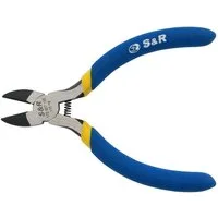 S&R Seitenschneider S&R Elektronik Seitenschneider (Radiozange) 115x18 mm, 1-tlg., CR-V Stahl PVC-beschichtete Griffe