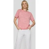 Rabe Kurzarmshirt im Streifen-Look und mit Rundhals