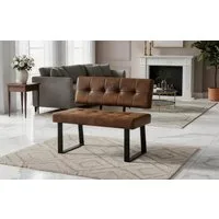 B&D home Essbank SIGFRID (1-St), gepolstert, Metallgestell, mit/ohne Rückenlehne, in 100/120/140/160cm
