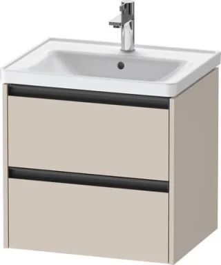 Duravit Ketho.2 Waschtischunterbau wandhängend Taupe Matt 584x455x549 mm - K25281091910000 K25281091910000