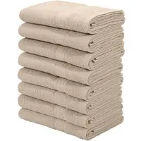 OTTO home Handtücher Juna, als Set und Serie erhältlich, 8 Handtücher, 50x100cm, Walkfrottier (8-St), 8-tlg. Handtuch-Set, 100% Baumwolle, mit Bordüre, Uni-Farben, weich