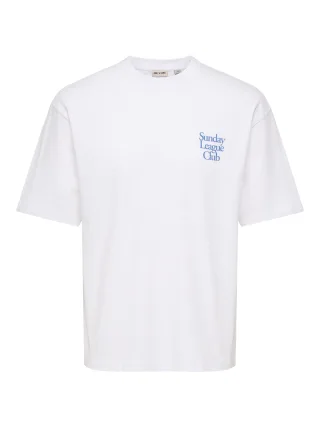 ONLY&SONS - ONSFRED RUN CLUB BOXY SS TEE Bright White - Gr. - L