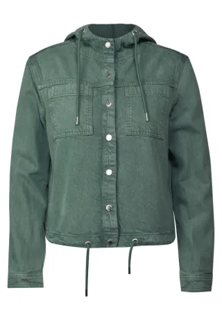 Cecil - Overshirt mit Kapuze grün - Gr. - XS