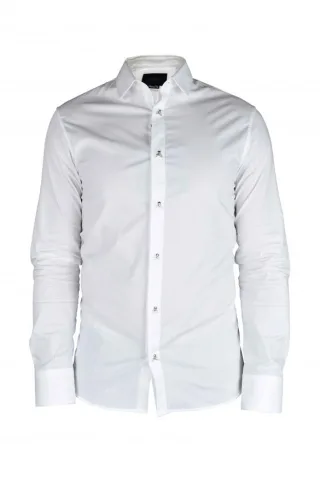 Philipp Plein LS Skull Hemd Weiß