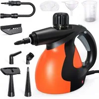 lubluelu Handdampfreiniger DF-928A Dampfreiniger Mit 9 Fleckenentfernungszubehör, 1200 W, mit 400ml Wassertank, 3.5 bar Hochdruck