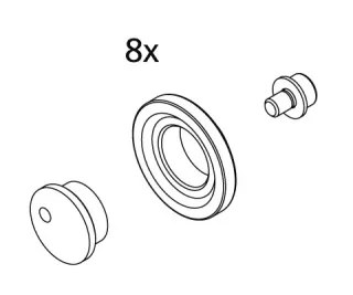 Kermi EBIN008 Set Laufrollen, 2533577 2533577