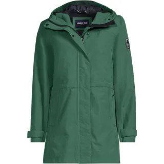 Squall Regenmantel, Damen,  Grün, Nylon, by Lands' End