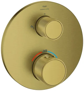 GROHE Thermostat-Brausearmatur Atrio Private C. 24396 2W-Umst. Knopfbet. cool sunrise gb, 24396GN0 24396GN0