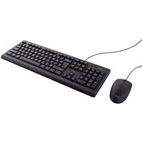 Trust Trust TKM-250 Kabelgebunden Tastatur, Maus-Set Deutsch, QWERTZ Schwar Tastatur- und Maus-Set