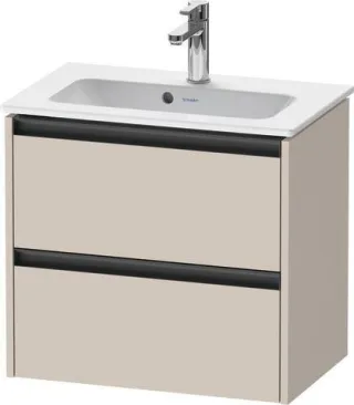 Duravit Ketho.2 Waschtischunterbau wandhängend Taupe Matt 610x390x549 mm - K25255091910000 K25255091910000