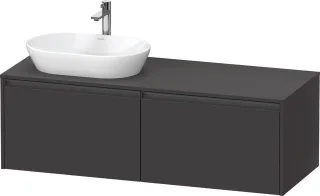 Duravit Ketho.2 Konsolenwaschtischunterbau wandhängend Graphit Supermatt 1400x550x459 mm - K24888L80 K24888L80800000