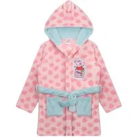 Peppa Pig Bademantel Peppa Wutz Mädchen Bademantel Morgenmantel, Gürtle