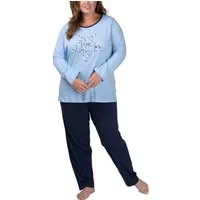 Moonline Pyjama Pyjama in großen Größen (Übergröße XL - 4XL) aus 100% Baumwolle