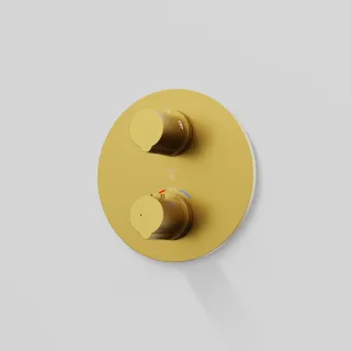 Steinberg Fertigmontageset zu Unterputzthermostat mit 2-Wege Umsteller, brushed gold, 100 4133 3 BG 100 4133 3 BG