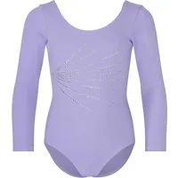 tanzmuster Turnanzug Gitta Mädchen Langarm, Gymnastikanzug mit Glitzersteinen für Kinder