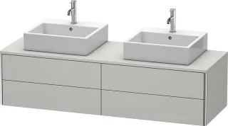 Duravit XSquare Konsolenwaschtischunterbau wandhängend Betongrau Matt 1600x548x400 mm - XS4917B0707 XS4917B0707