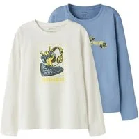 Name It Langarmshirt NKMVUX 2P LS TOP (Packung, 2-tlg) Baumwollmischung, regular fit