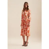 seidensticker Sommerkleid Schwarze Rose 7/8 Rundhals Paisley