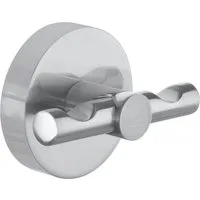 tesa Handtuchhaken MOON Bademantelhaken Edelstahl, Badezimmer, Gäste-WC, Wandmontage, (Packung, 1-St., inkl. Klebelösung), Handtuchhalterung selbstklebend & ohne Bohren - silber matt