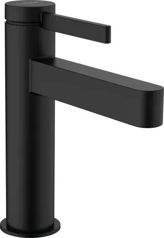 Hansgrohe Waschtischmischer 110 Finoris mit Push-Open Ablaufgarnitur mattschwarz, 76023670 76023670