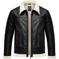Amaci&Sons Lederjacke OATMAN Lederjacke Herren gefüllte Fell Lederjacke