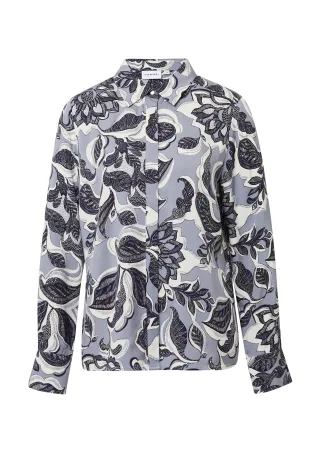 comma - Bluse blau|mehrfarbig - Gr. - 34