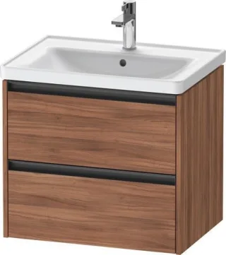Duravit Ketho.2 Waschtischunterbau wandhängend Nussbaum Matt 634x455x549 mm - K25282079790000 K25282079790000