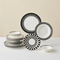 Karaca Geschirr-Set Karaca Elegance Bone Helsinki 24-teiliges Tafelservice für 6 Personen