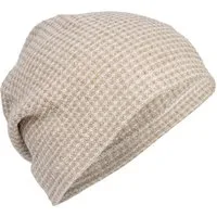 beties Beanie Leinen-Waffelpique Sauna (1-St., 1 Stück Beanie) Saunahut Saunakappe aus 100% Leinen-Waffel-Pique One-Size taupe-beige