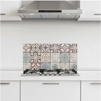 KitchenYeah Küchenrückwand selbstklebend (keine Folie) Mosaik - Braun - Muster - Fliese, (1-tlg), Küchenrückwand, Spritzschutz, Kitchen, 60x30 cm