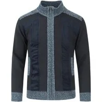 Allthemen Cardigan Herren Strickjacke mit ärmelflecken Strickjacke Winter
