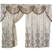Gardinen by Justyna Verdunkelungsvorhang Barock Gardine Beige, Kräuselband, blickdicht, Polyester, Verdunkelung,Kräuselband,Verdunkelt,Barock Stil,Orientalisch Perde