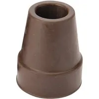 Stockshop Gehstock Ersatzgummi, 16mm, braun, für Metallstöcke, m. Metalleinlage